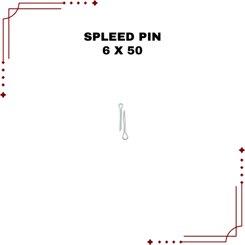 Cotter Pin Ukuran 6 x 50 mm Warna Silver Bahan Besi Pasak Penahan Split Pin Spleed Pin Pen Spipen
