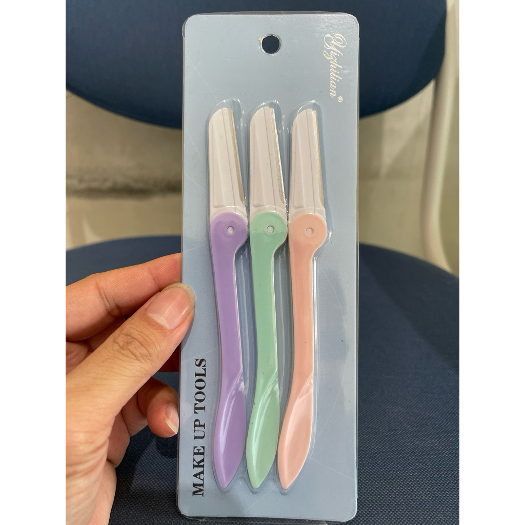 pisau pencukur bulu alis mata set isi 3 kode b