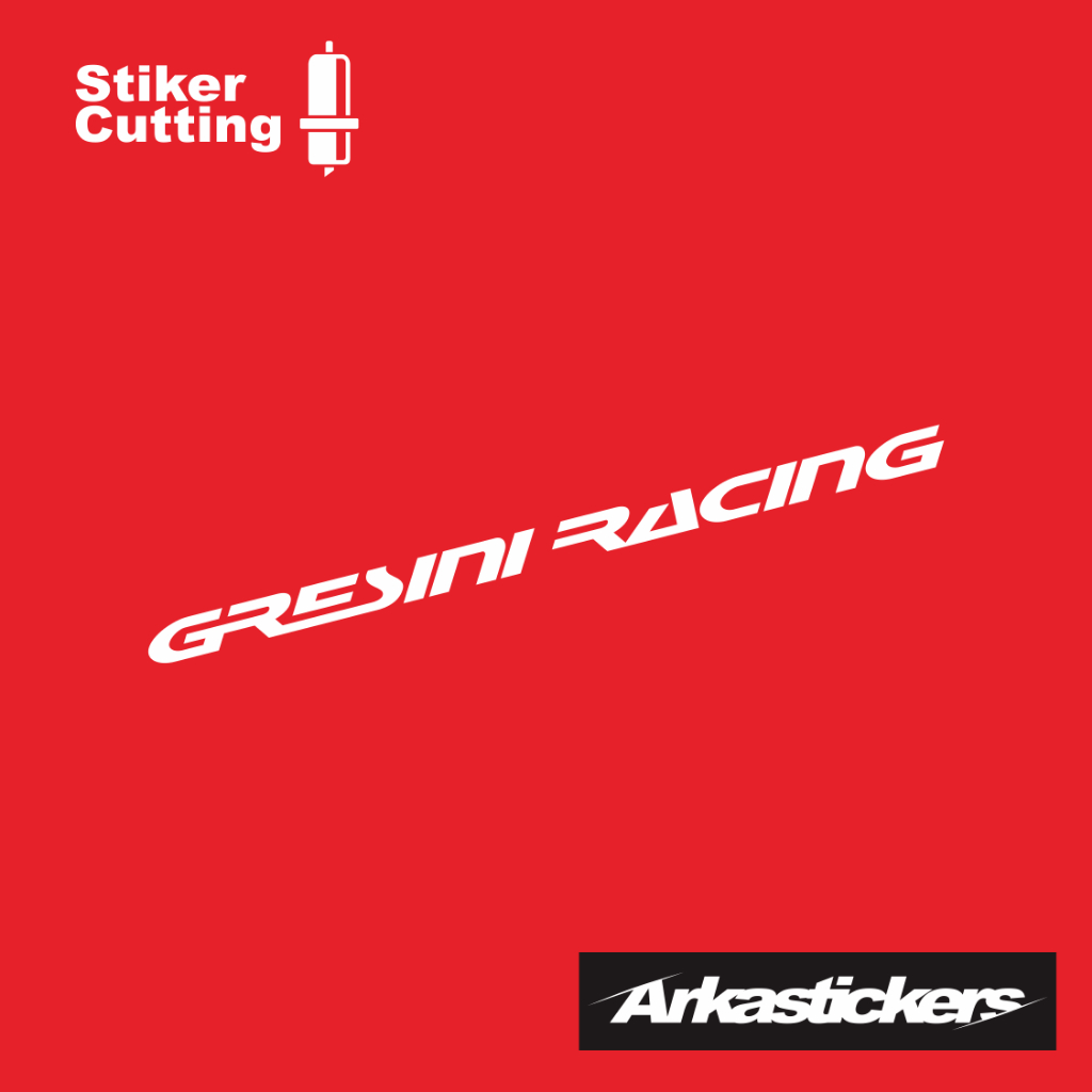 Cutting Sticker GRESINI RACING untuk Motor Mobil Helm dll bisa menyala apabila terkena cahaya - Stik