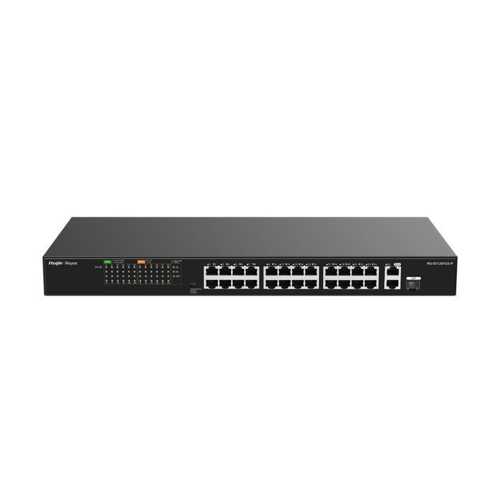 Ruijie 24-Port 10/100 Mbps & 2-Port Gigabit Unmanaged PoE Switch