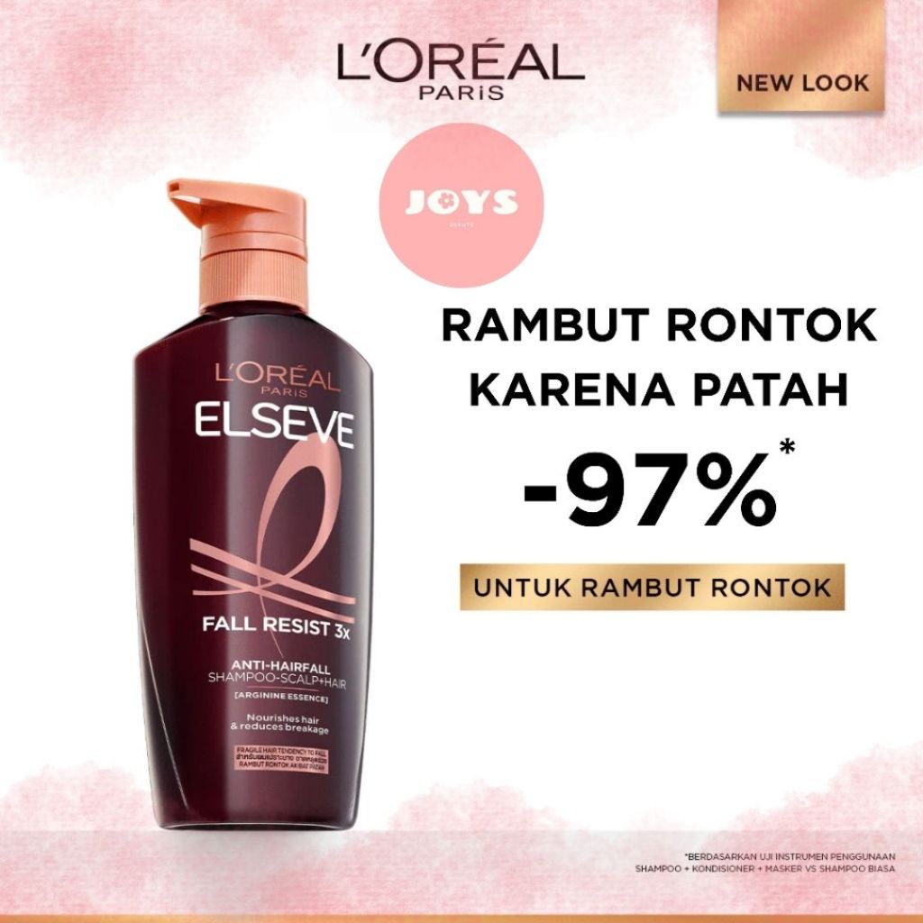 L'Oreal Paris Fall Resist 3x Mengurangi Patah Shampoo - LOREAL Shampoo | Hair Care Perawatan Rambut 