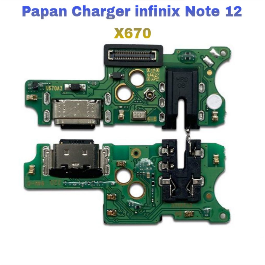 Papan Charger infinix Note 12 X670 Flexibel Board Konektor Conektor Casan Hp infinix