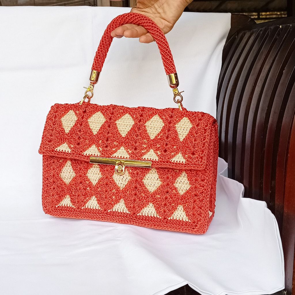 Tas Rajut Crochet / Tas Crochet / Handle Bag