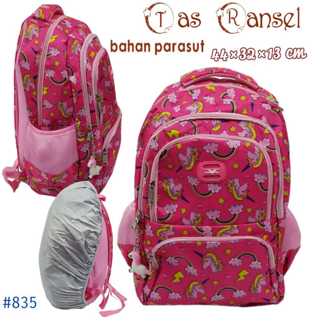 Tas Ransel Anak Parasut Motif Unicorn / Backpack Sekolah Bahan Parasut Anak Perempuan /Tas Ransel Pa