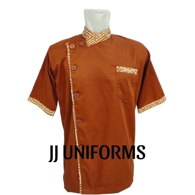 Baju Chef Warna Merah Bata. Baju Catering. Baju Koki. Seragam Koki. Seragam Chef. Kemeja Katering. S