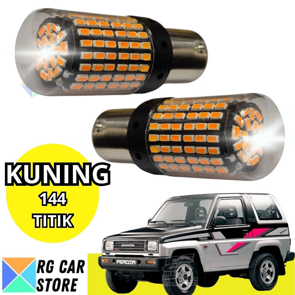 Lampu LED Sein Dajjal Feroza 144 Titik Kuning Original Lucid PnP Feroza