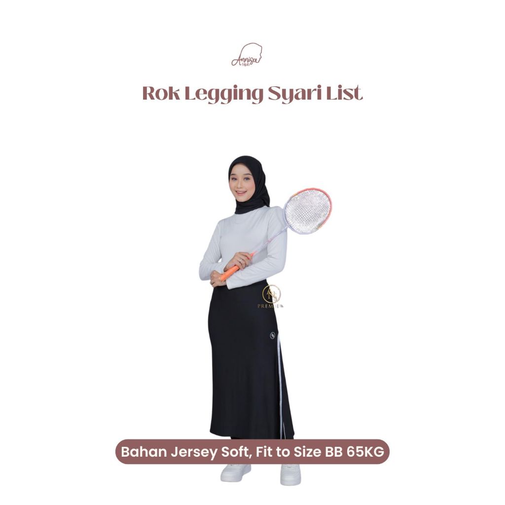 Rok Legging sport muslimah Zoya Premium Rok Legging Syari List Ans