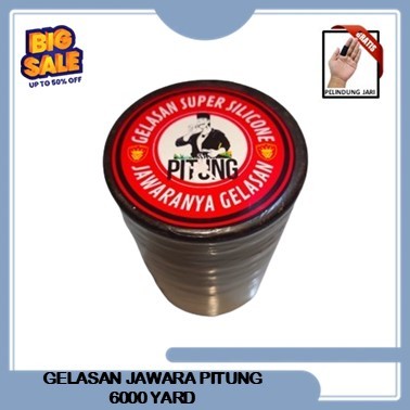 Gelasan Tajam Layangan Para Jawara Pitung 0.22 6000 Yard Bonus Pelindung Jari Cocok Main Tarik Ulur 