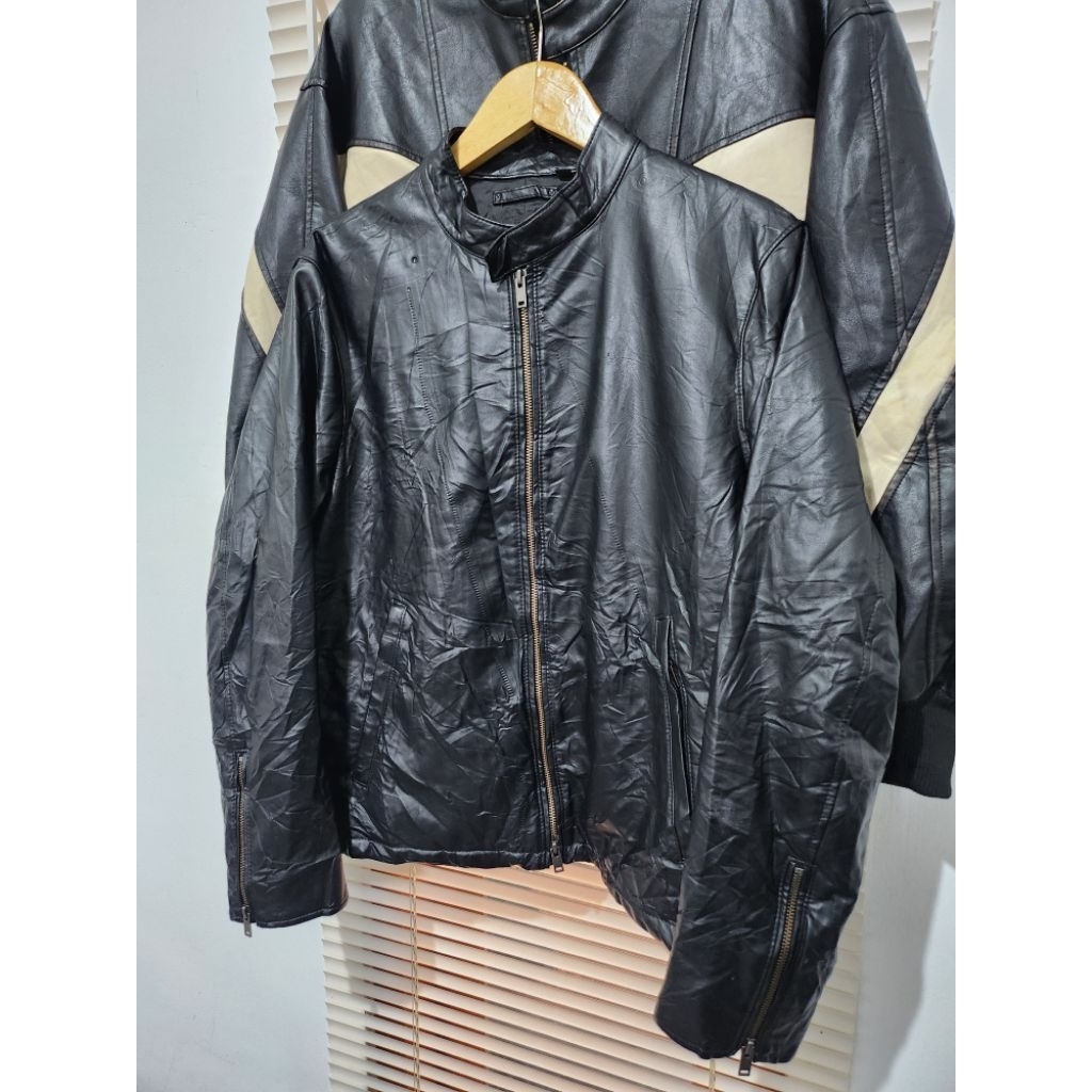 Uniqlo Faux Leather Jacket Black