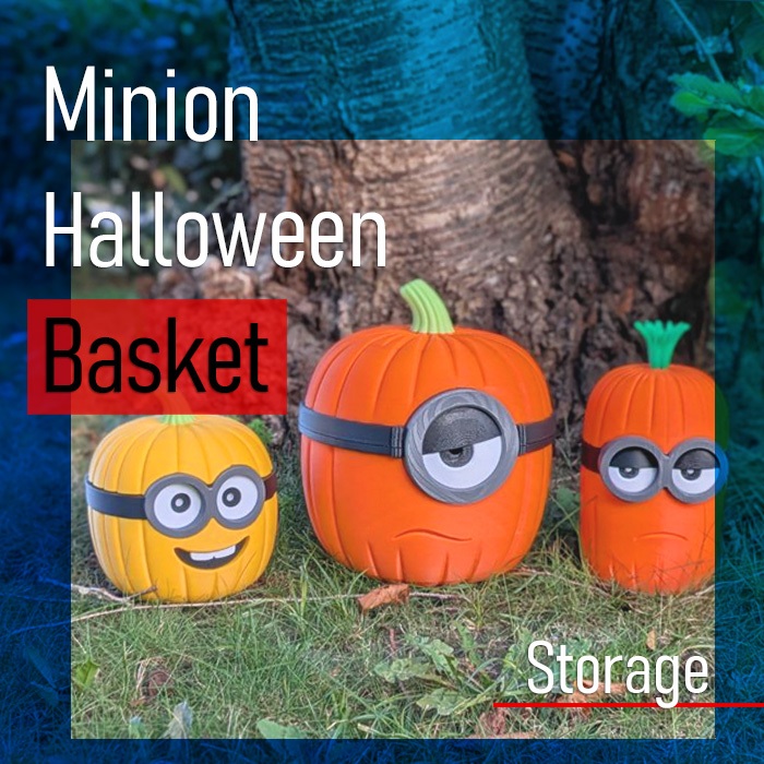 Minion HALLOWEEN Basket Kontainer Tempat Makanan Permen Coklat Aksesoris Dekorasi Pajangan Interior 