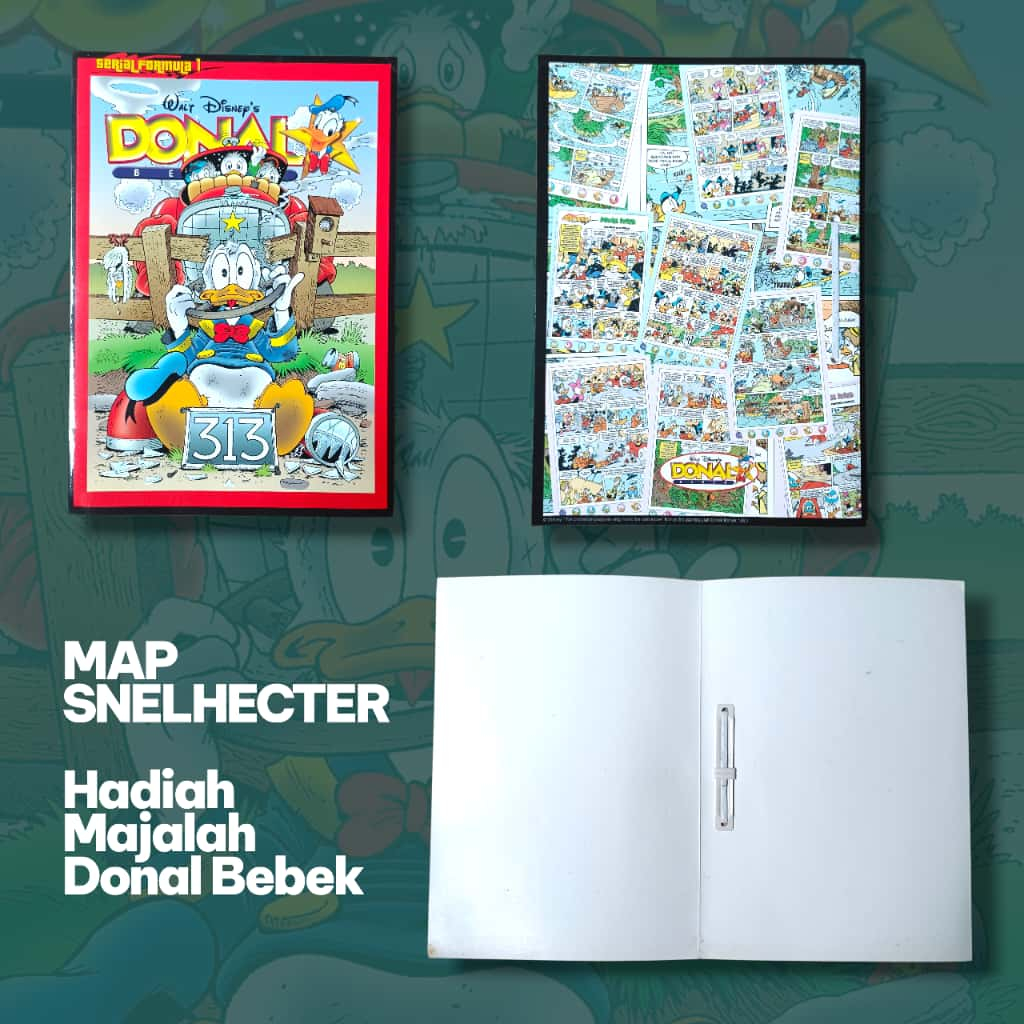 Map Snelhecter Donal Bebek Hadiah Majalah Donal Bebek - Map Jepit - Organizer Kertas - Vintage Map