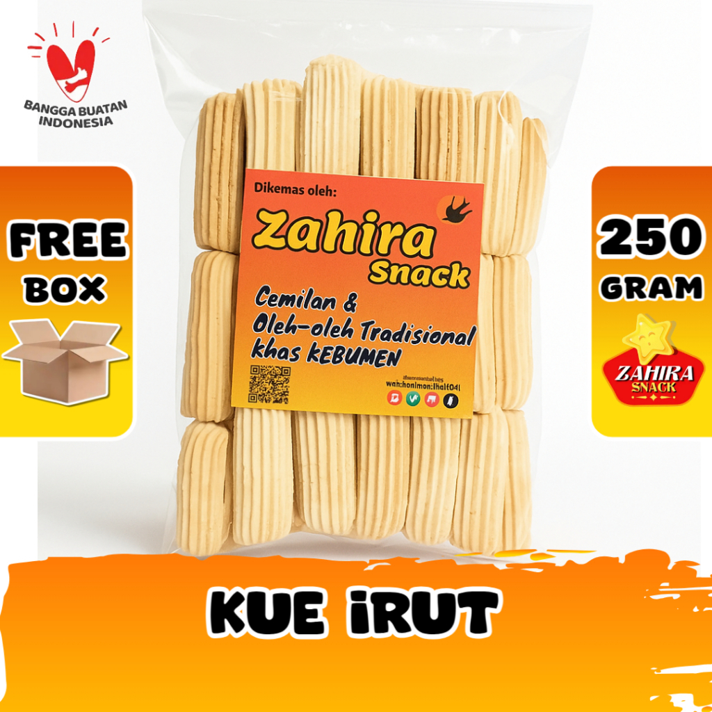 Kue Irut Jari Cemilan Sehat Kue Kering Untuk Asam Lambung 250gram