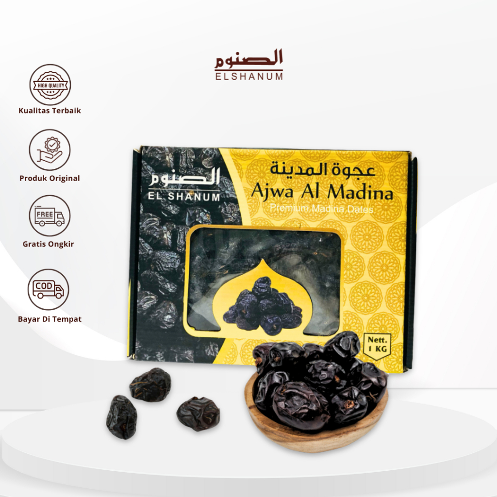 Kurma Ajwa 1kg Asli 100% Original / Kurma Ajwa 1kg Asli 100% Original Premium /  alelal store