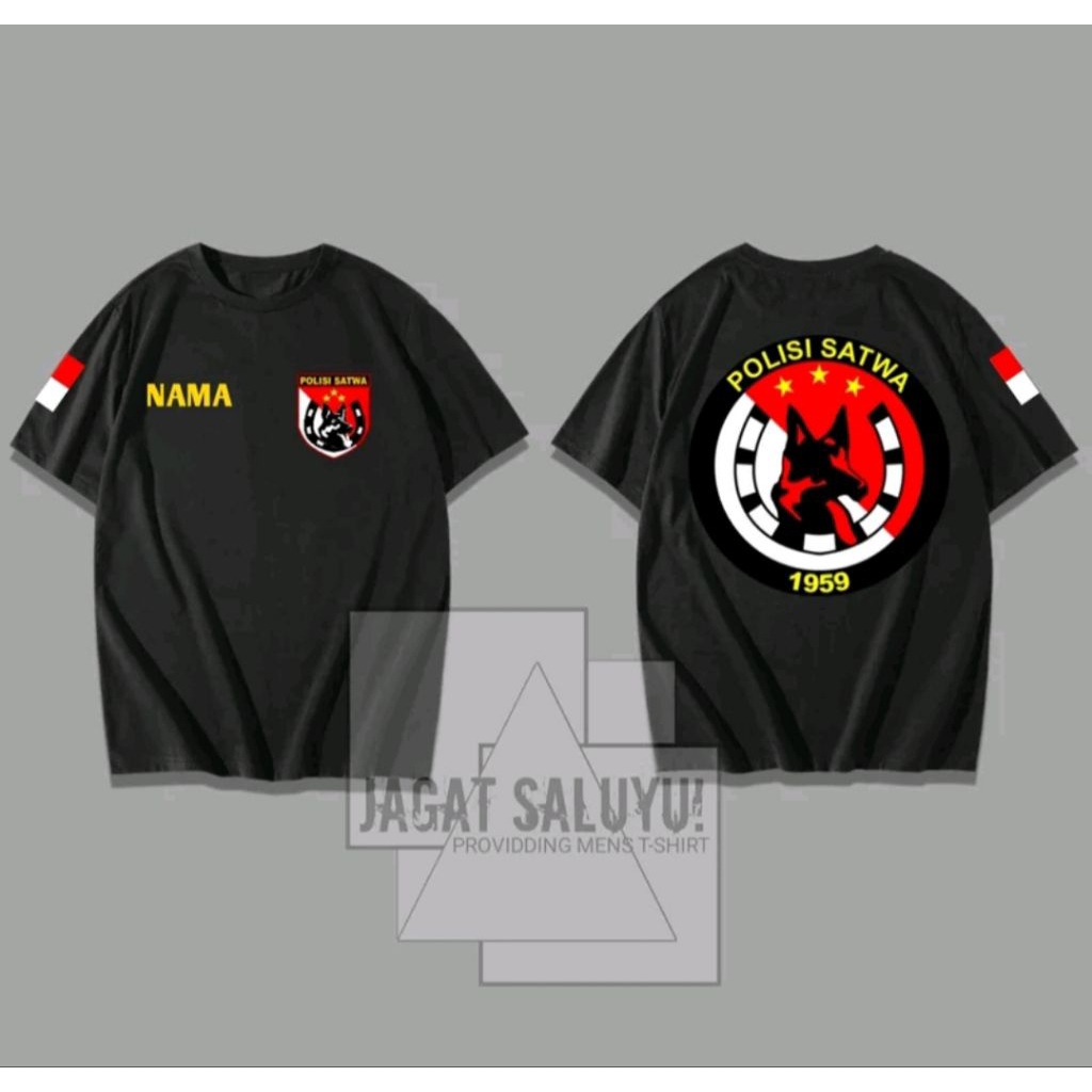 Kaos Polisi Satwa Free Nama