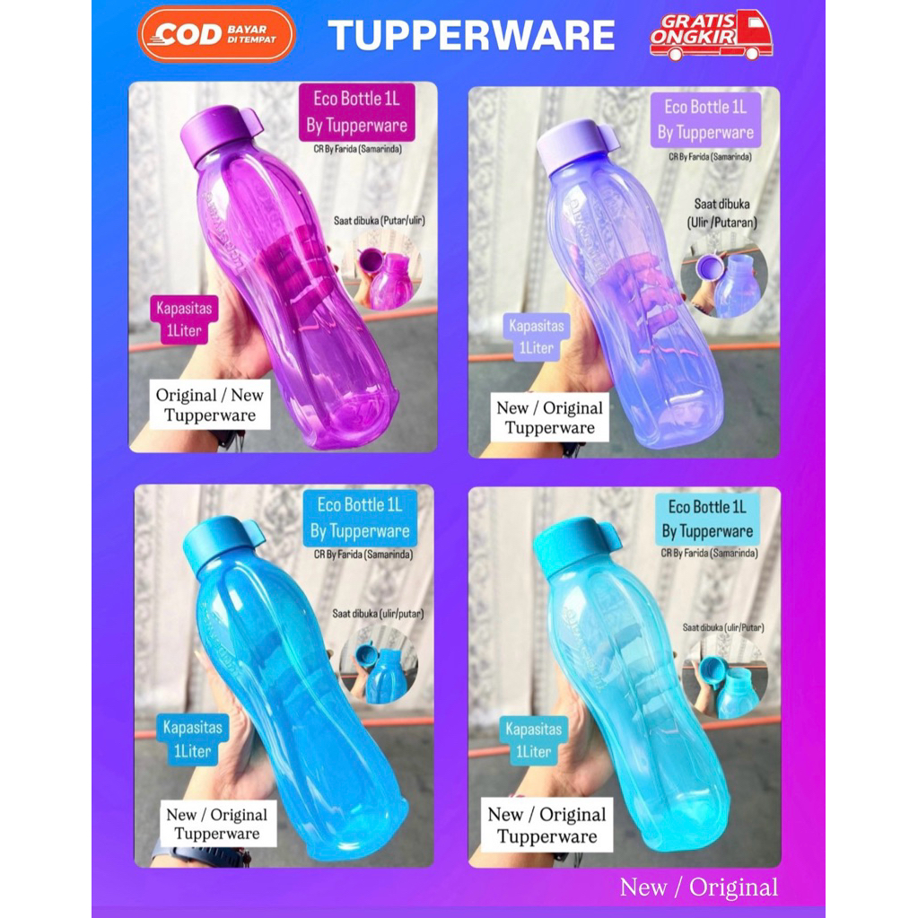 Botol tupperware 1Liter Original