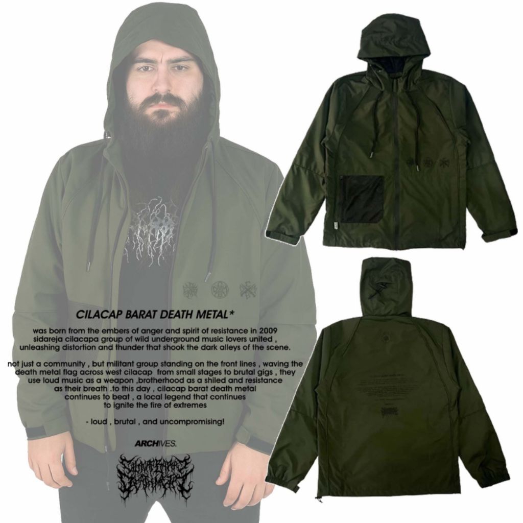 original parasut anorak cilacap barat death metal / gutsbully movement/