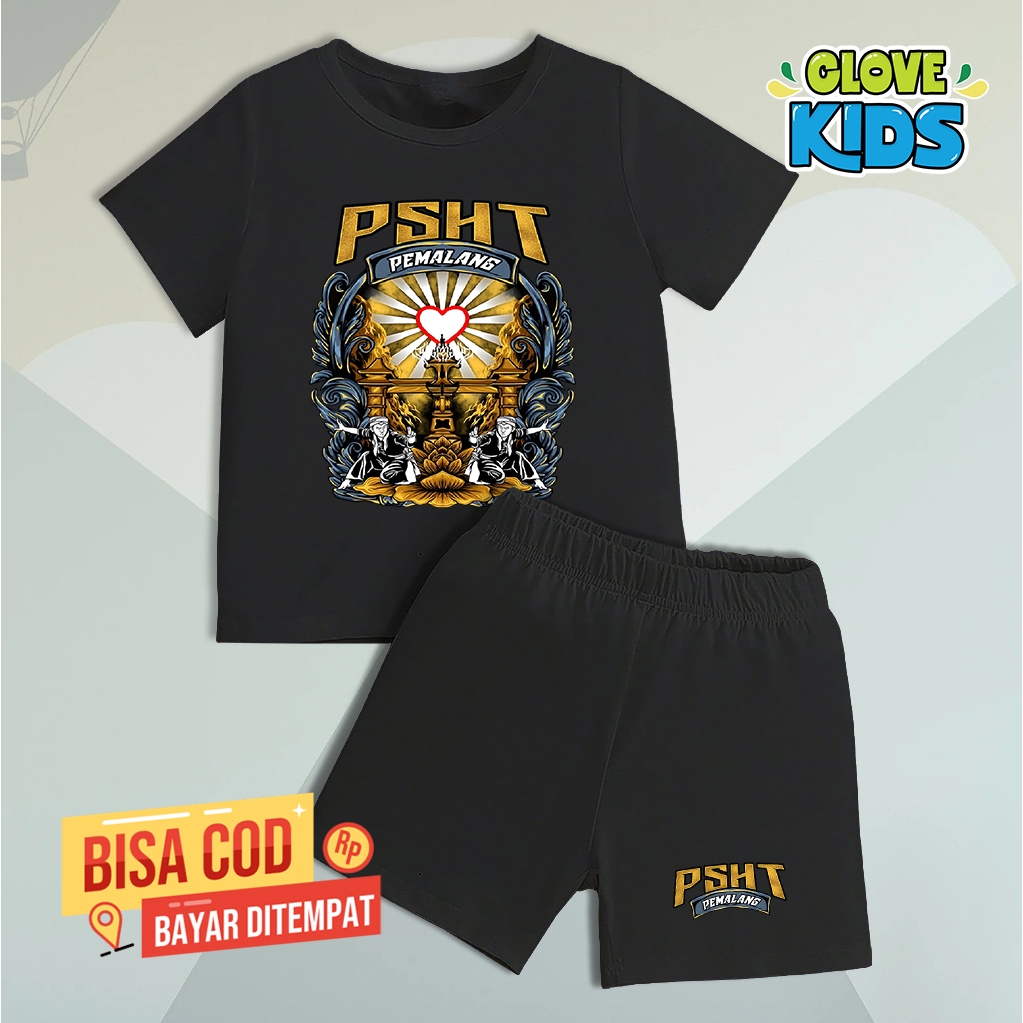 Baju Setelan Anak Motif PSHT Pemalang Kaos Anak Laki laki dan Perempuan