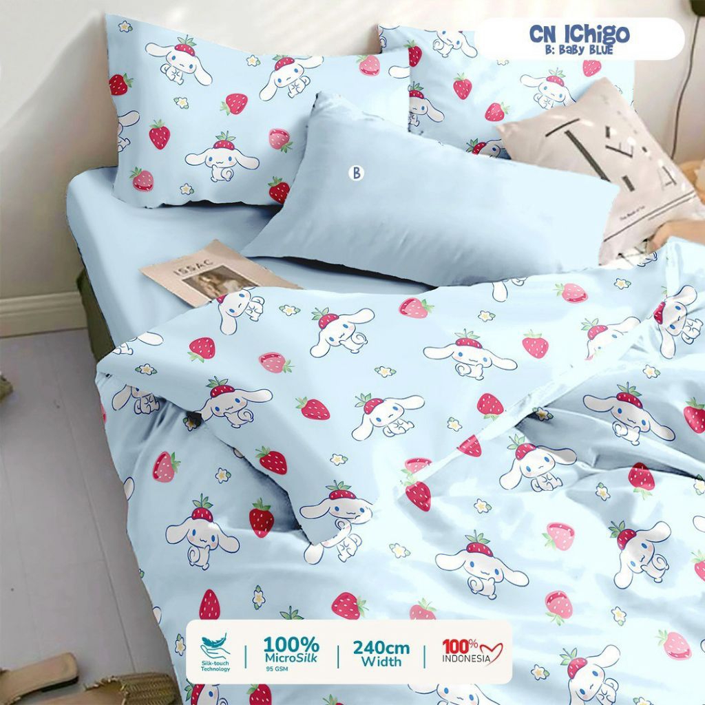 Bedcover set sprei cinnamoroll bedcover set 90x200 bedcover set 100x200 bedcover set 120x200 bedcove