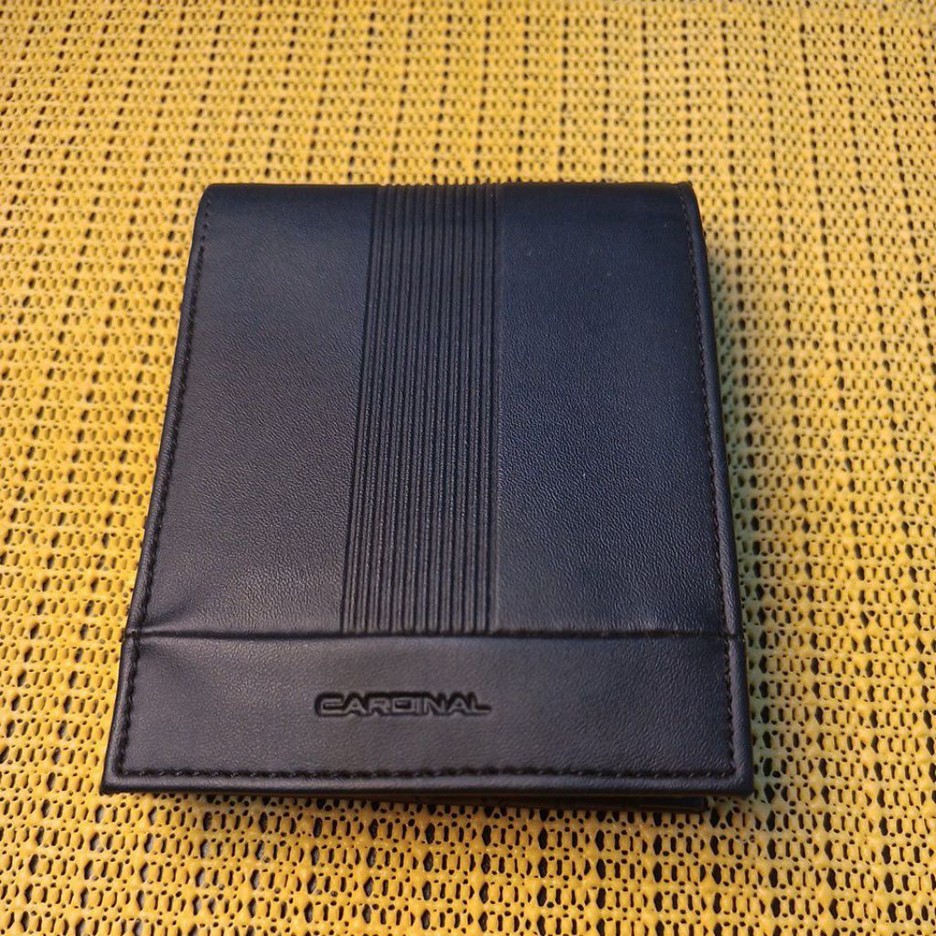 DOMPET/WALLET PRIA CARDINAL, WARNA HITAM ORIGINAL, BAHAN 100%KULIT SINTETIS//5846390