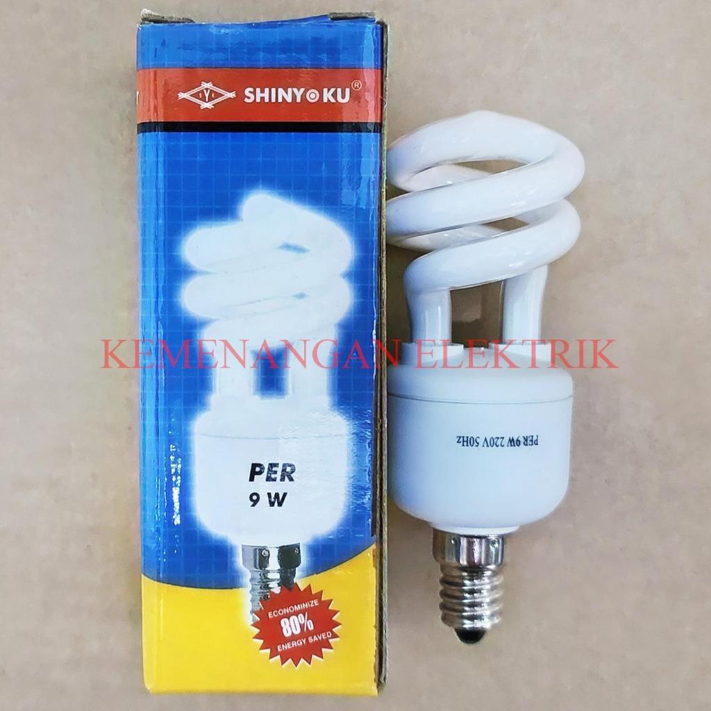 SHINYOKU LAMPU PER KEONG 9W E14 / LAMPU SPIRAL 9 WATT / LAMPU TORNADO E14 9WATT