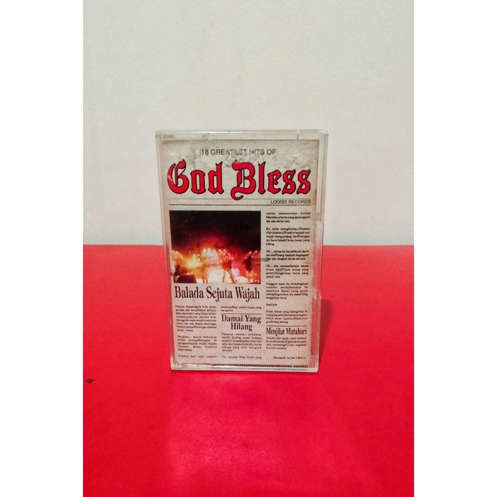 Kaset Pita Original GOD BLESS - 18 Greatest Hits Of