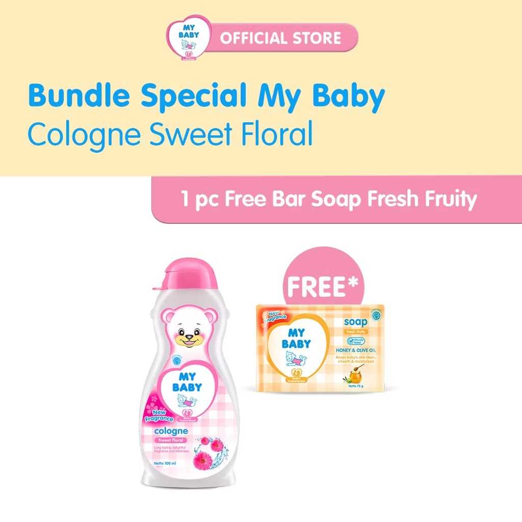 Special Bundle MY BABY Cologne Sweet Floral free MY BABY Bar Soap Fresh Fruity