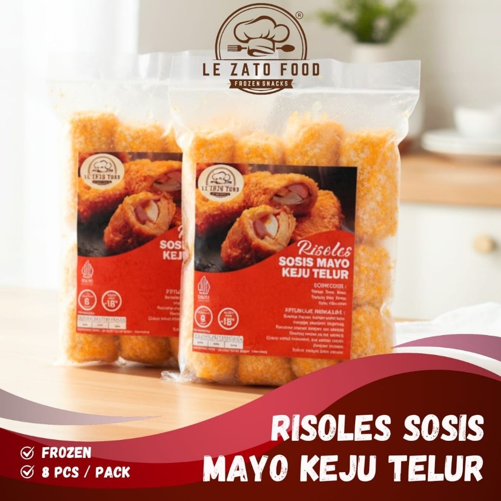 Risoles Sosis Mayo Keju Telur Frozen (10 pcs/pack)/Risoles Frozen