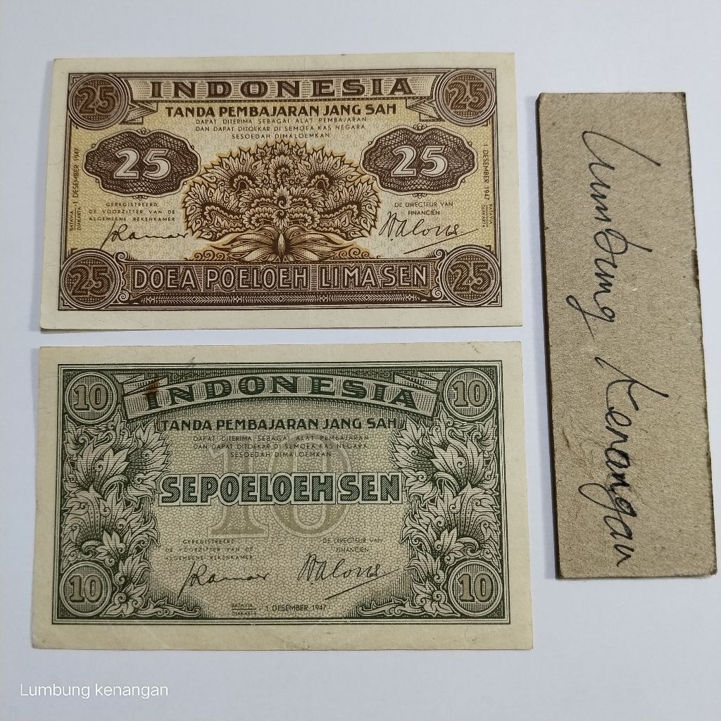 uang kuno set seri Federal ll tahun 1947