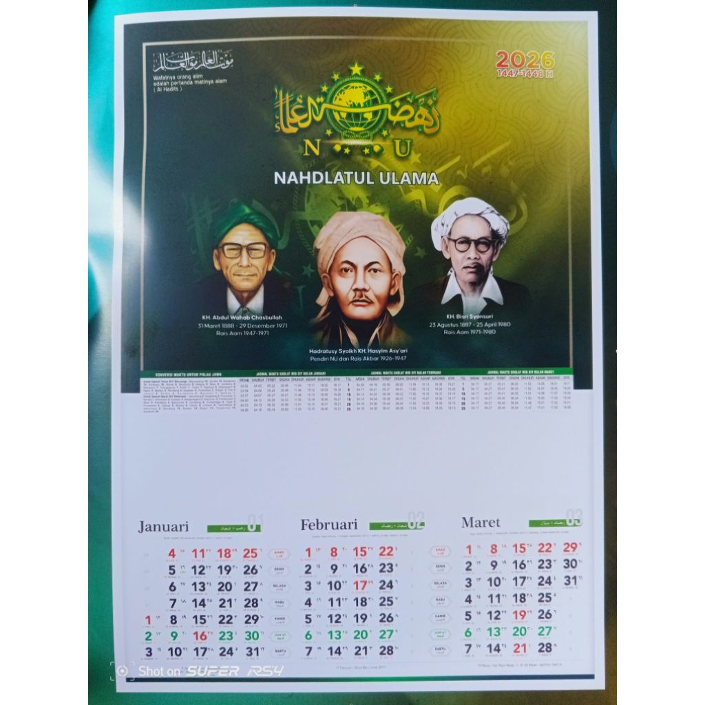 kalender NU triwulan