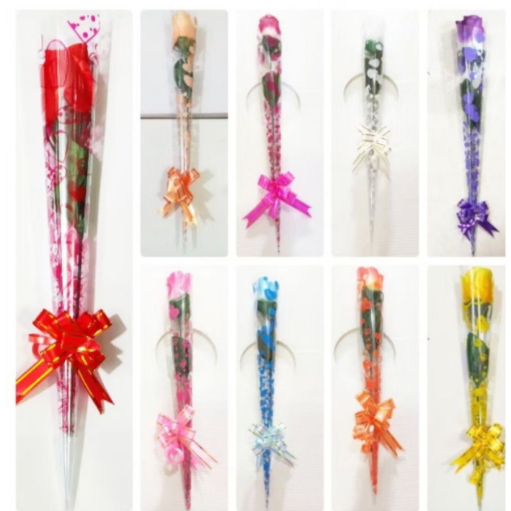 BUNGA MAWAR TANGKAI / BUNGA Mawar Plastik (1 pcs)
