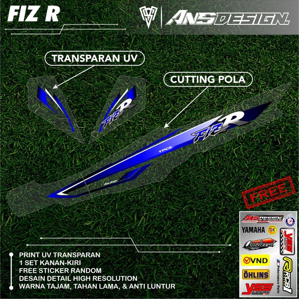 STRIPING TRANSPARAN FIZ R AG STYLE | STRIPING FIZ R FARIASI | FIZ R CUSTOM MINIMALIS