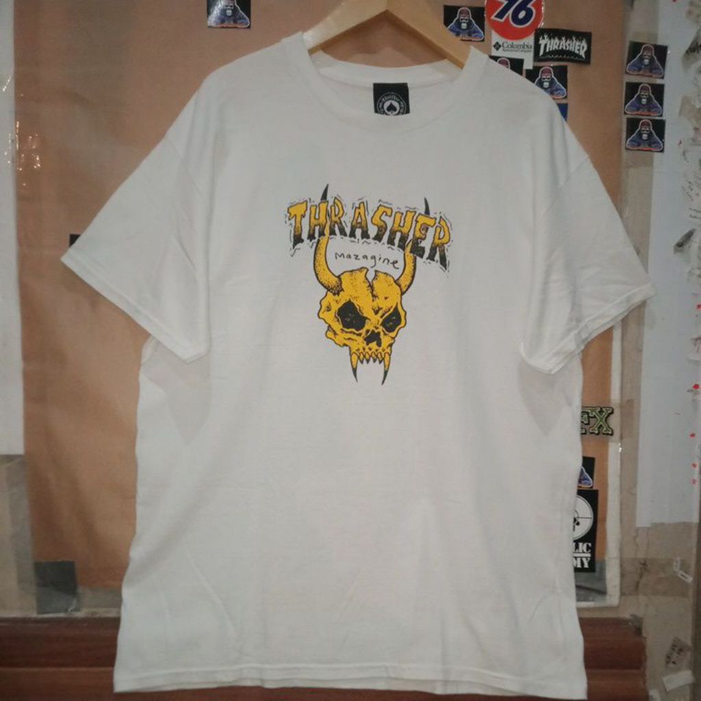 THRASHER skateboarding built up t-shirt size L private collection ORIGINAL