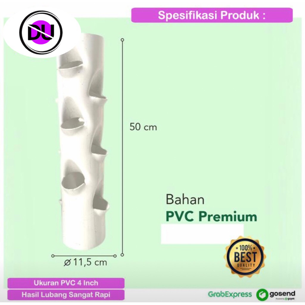 Pot Growing Tower Porteble Verikultur Tanah Cocok Tanaman Lahan Terbatas Dari Pipa Paralon PCV Pot T