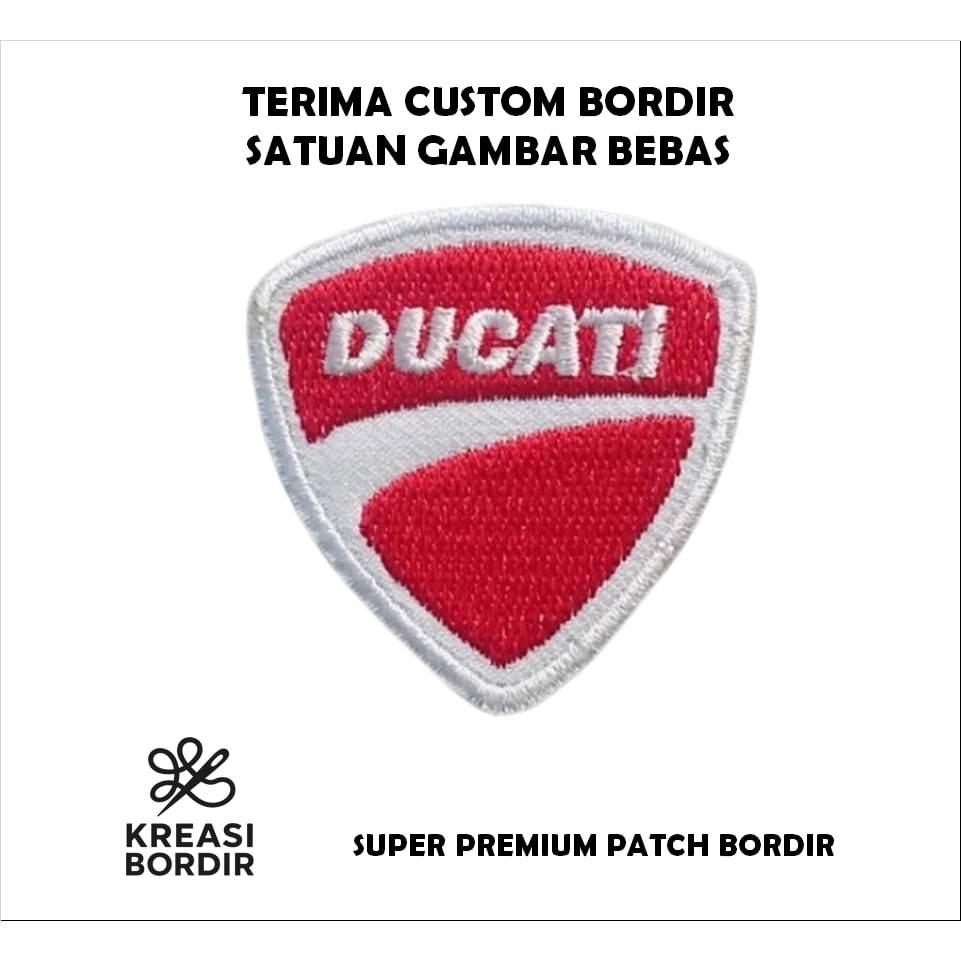 EMBLEM PATCH BORDIR LOGO DUCATI - Kreasibordir.id