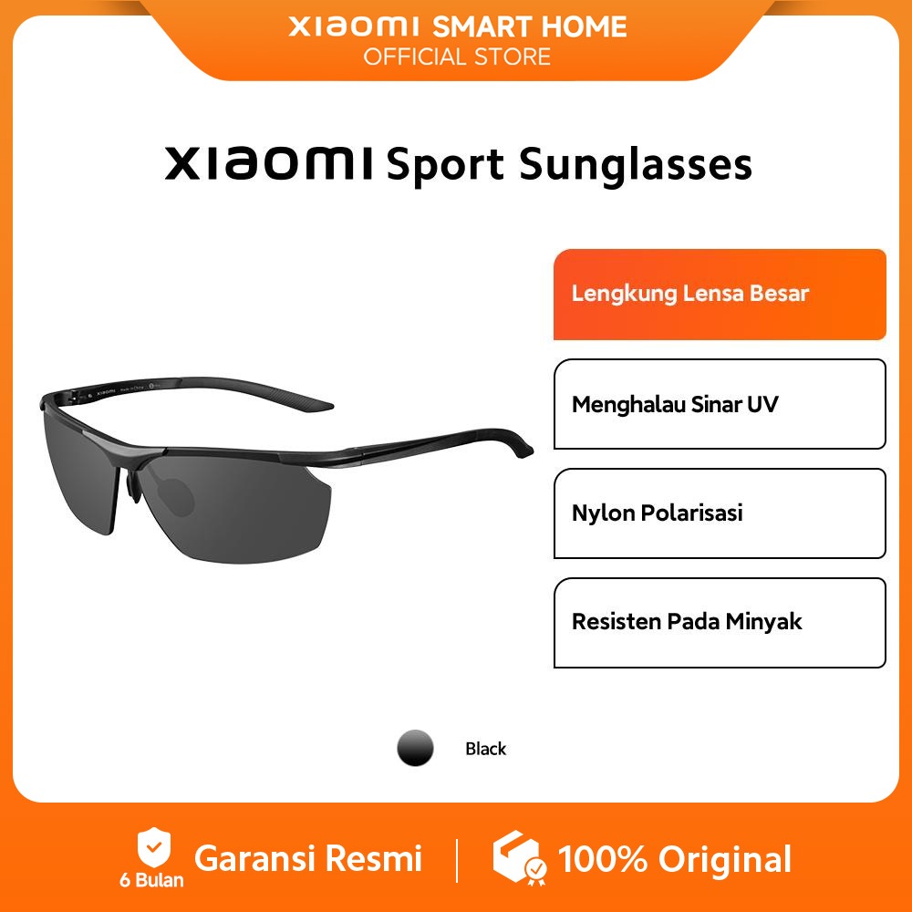 Xiaomi Sport Sunglasses | Lengkung Lensa Besar | Menghalau Sinar UV | Nylon Polarisasi | Resisten Mi
