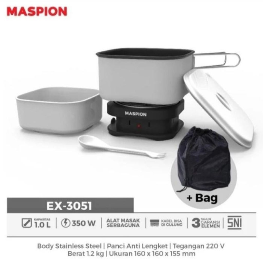 Travel Cooker Maspion Travel Cooker EX - 3051 (1 Liter)