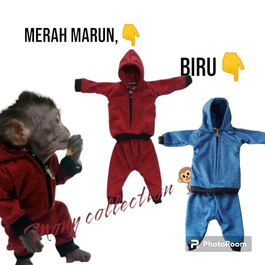 baju hewan monyet model jaket hody