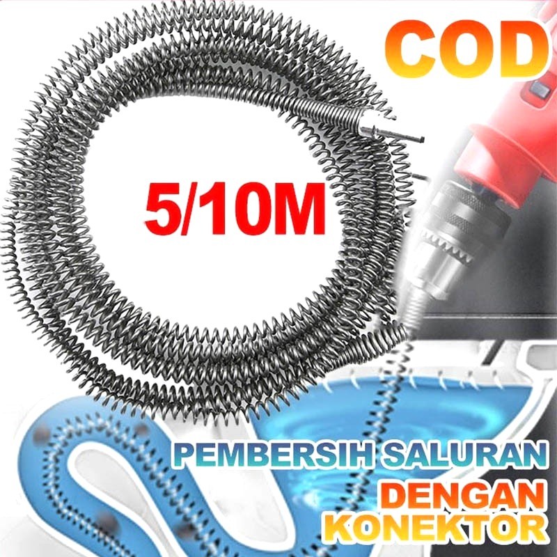 Kawat Flexible Pembersih Saluran Mampet / Alat Pembersih Saluran Pipa/Alat Pembersih Pipa Mampet 10M