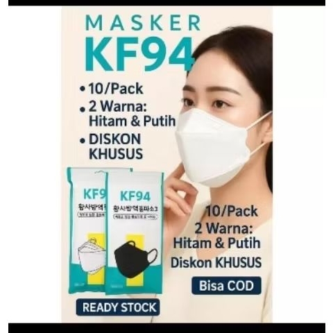 Masker KF94 4 Ply Isi 10 Harga Grosir – Anti Cairan, Anti Debu Halus-Grosir Masker KF94 10 pcs-maske