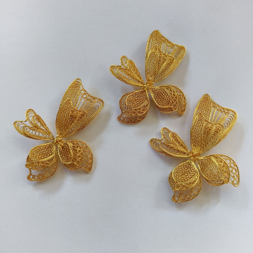 Bros Cantik Lapis Emas  Mewah dan Elegan / Bros Kendari / Bros Pesta / Hijab / Kerudung