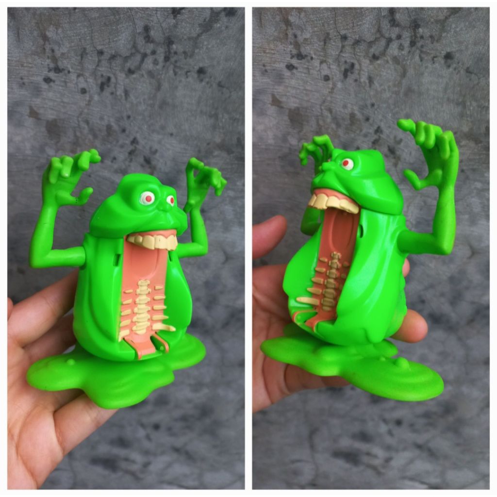 Figure Mainan Halloween Ghostbusters Fright Feature Slimer Ghost Figure with Fright Feature