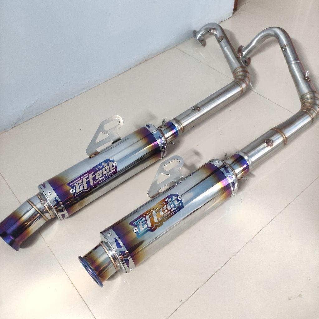 'Effect knalpot] Knalpot Aerox 155 new-old vario 125-150 beat fi (adem) pcx 160