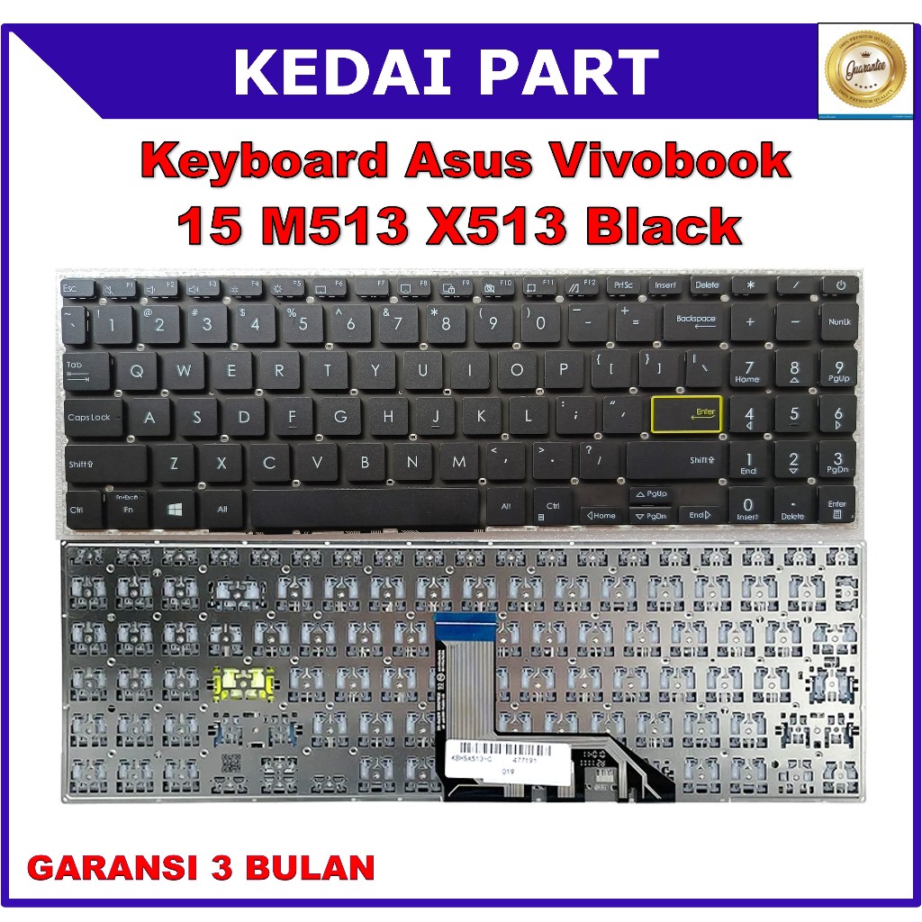 Keyboard Asus Vivobook Ultra 15 X513 K513 K513MA R513 K513EP Black