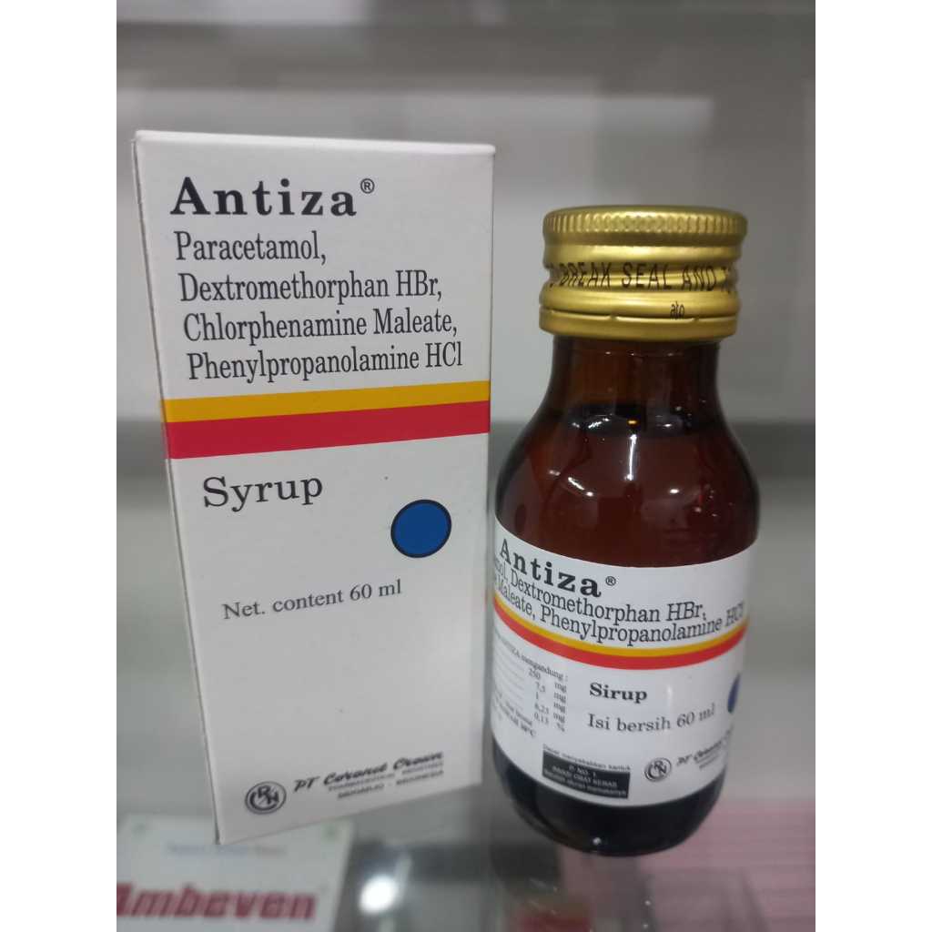 ANTIZA SYRUP 60 ML - Obat Demam Batuk Pilek Flu Antisa  SKU Induk: -
