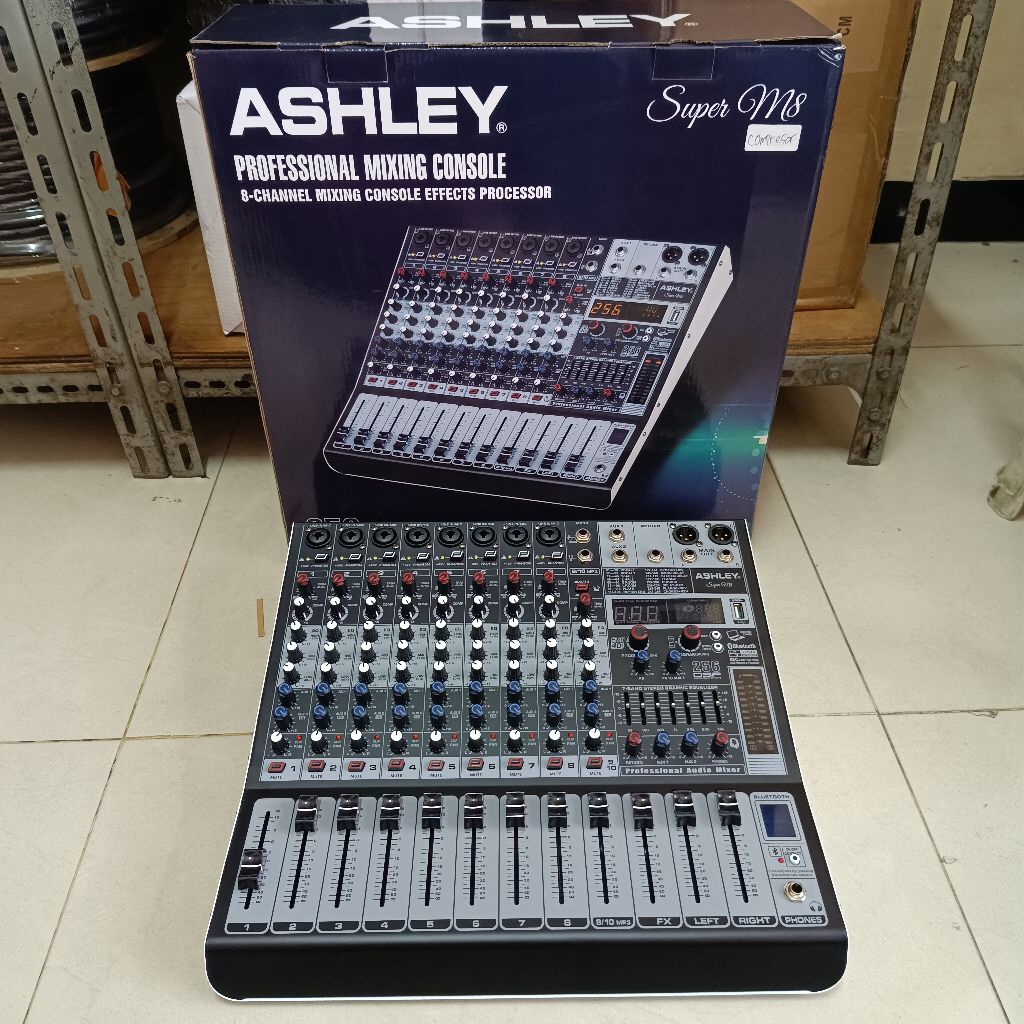 Mixer Ashley Super M8 Compressor Original Mixer 8 channel Ashley Super M8 Compressor Mixer Audio Ash