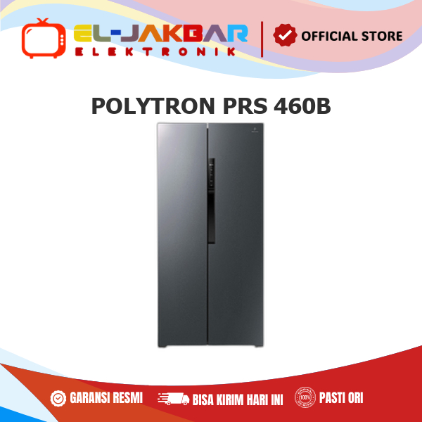 POLYTRON PRS 460B Kulkas 2 Pintu 460L Inverter Dual Controler System PRS460B