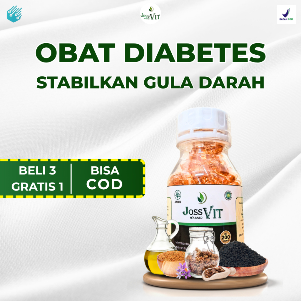 Obat Herbal Joss Vit Kapsul Ampuh Atasi Diabetes Gula Darah BPOM Original 100% COD