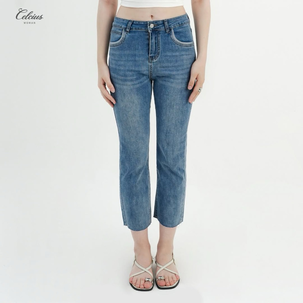DP ROLL UP JEANS WANITA CELCIUS WOMAN I31000310C BLU