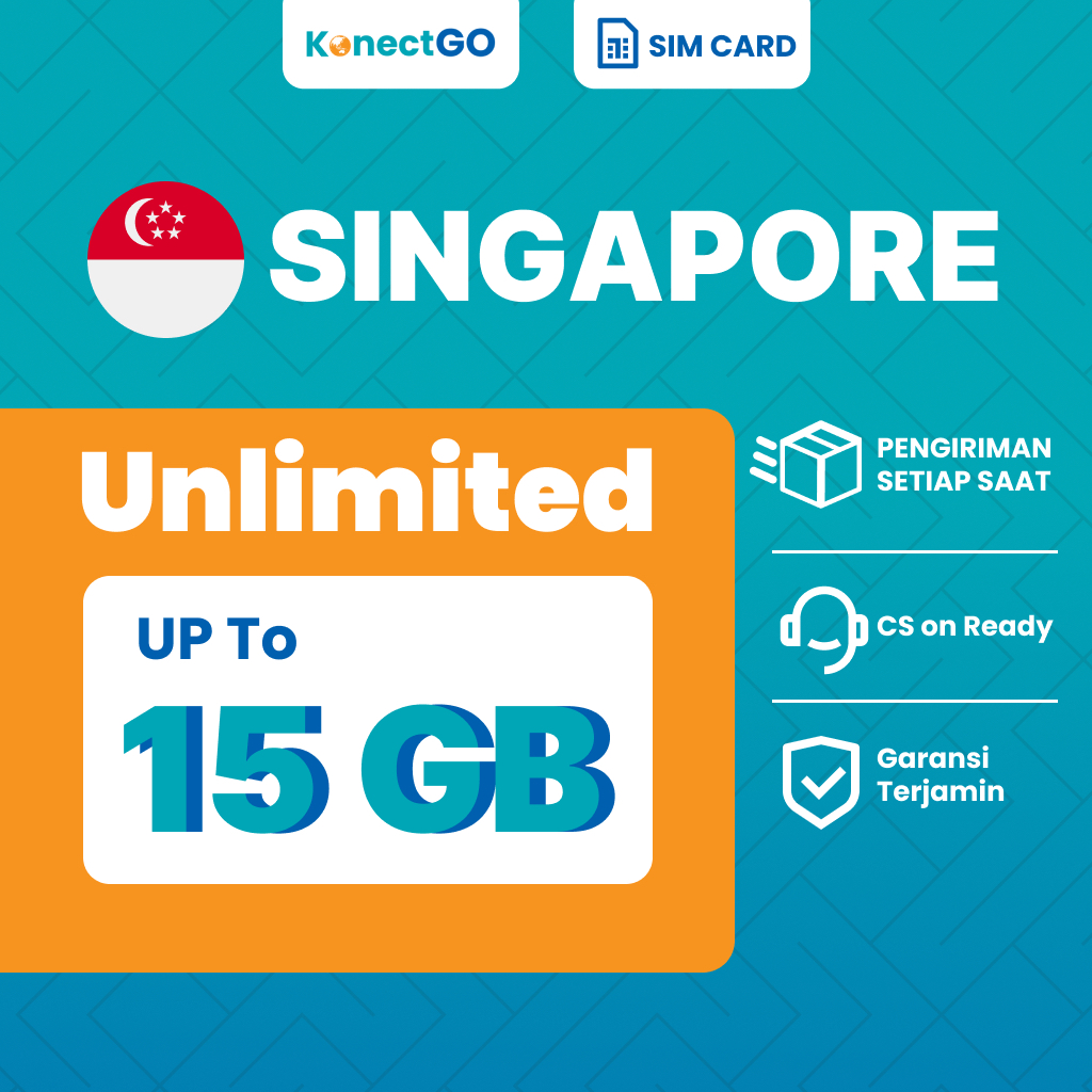 Paket Data KonectGO Unlimited Singapore (SIM Card)