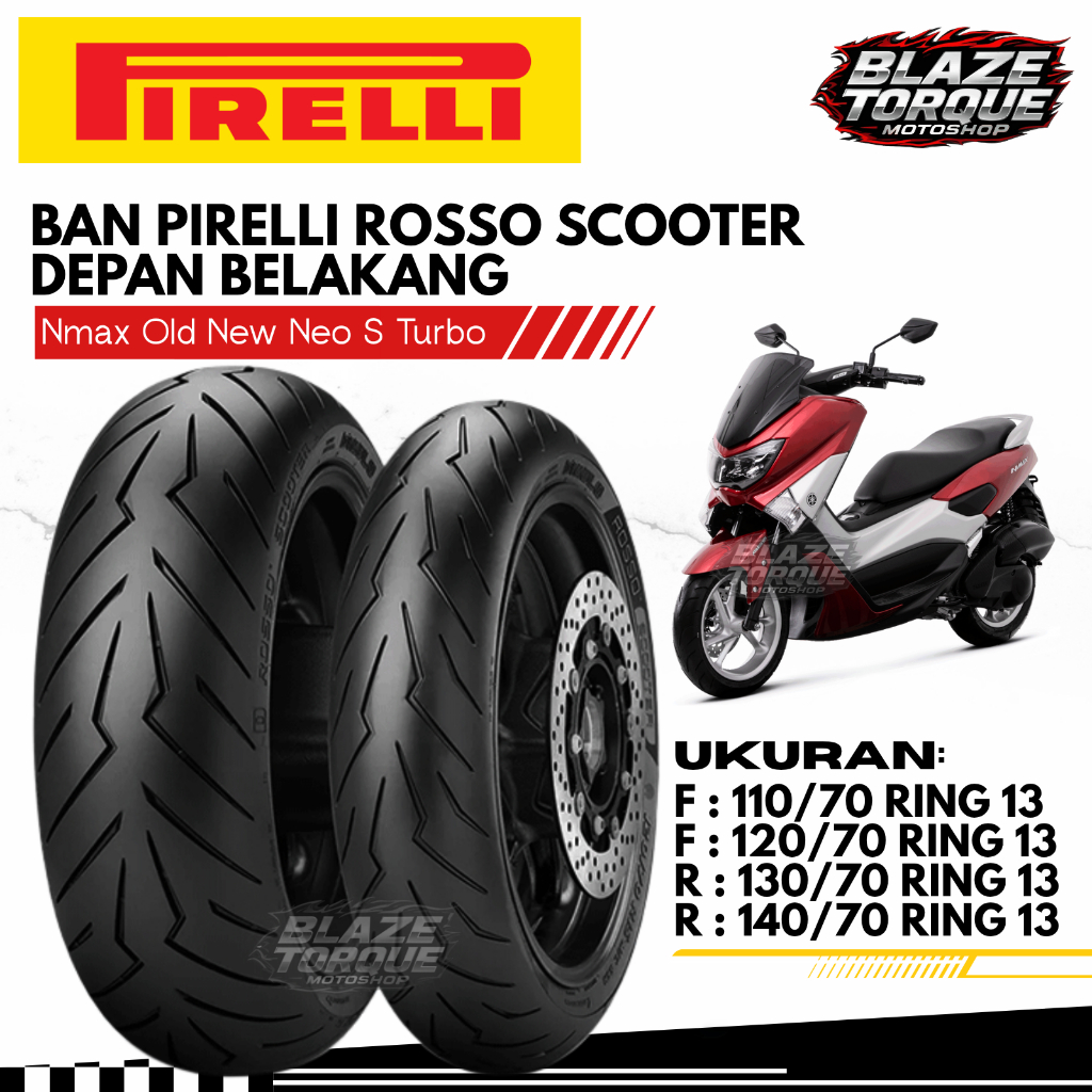 Ban Pirelli Rosso Scooter Free Pentil Depan 110/70 Ring 13 120/70 Ring 13 Belakang 130/70 Ring 13 14